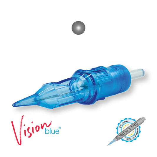 PMU / Tattoo Nadelmodul 1er Round Liner Long Taper 0,18mm Vision blue® Beauty Boss Academy