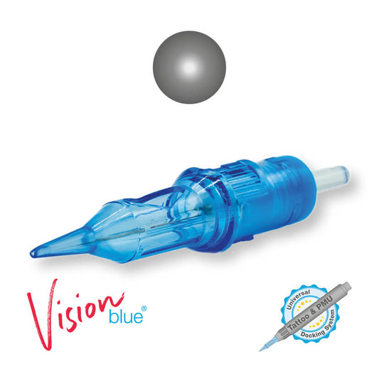 PMU / Tattoo Nadelmodul 1er Round Liner Short Taper 0,40mm Vision blue® Beauty Boss Academy