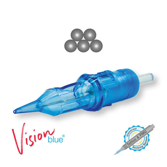 PMU / Tattoo Nadelmodul 5er Magnum 0,30mm Medium Taper Vision blue® Beauty Boss Academy