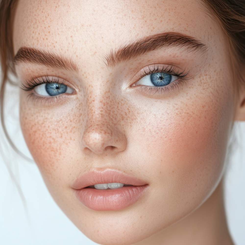 Natürliche Sommersprossen Freckles Schulung