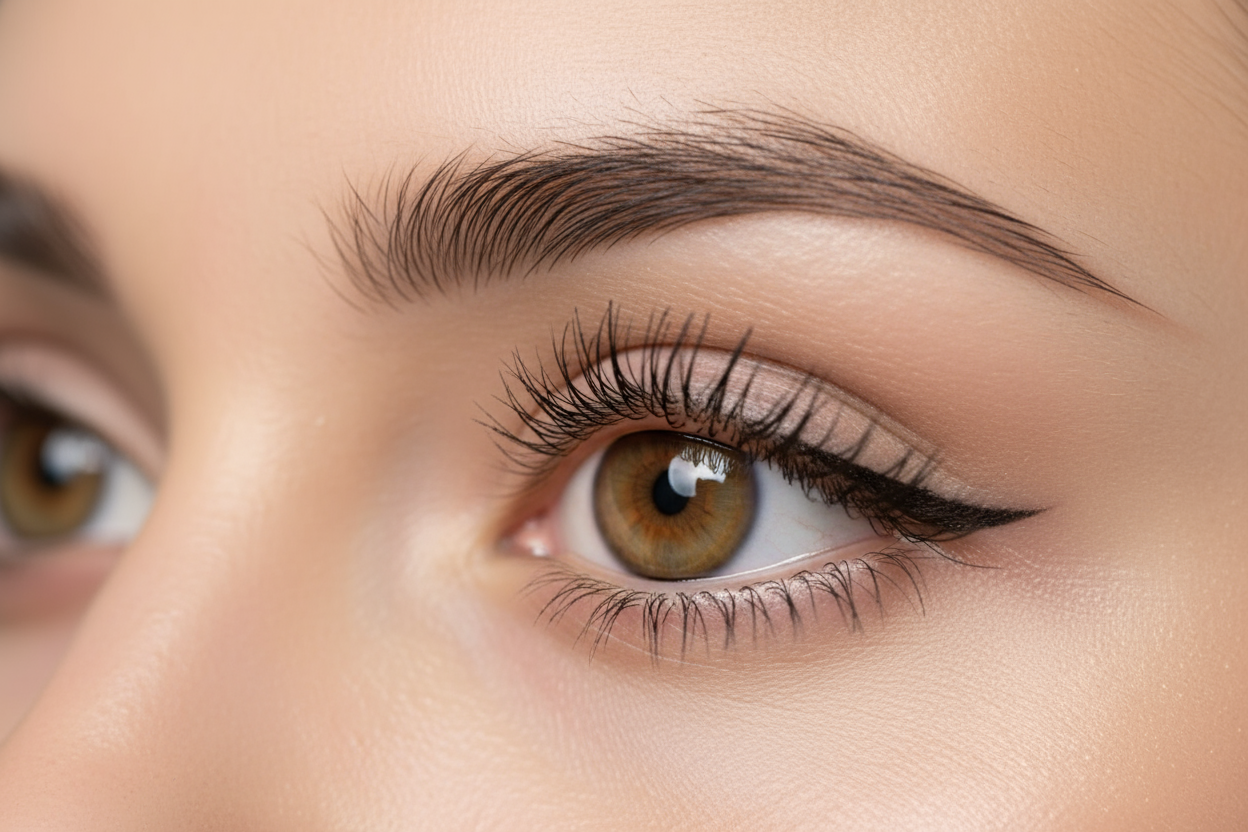 Dezenter Lidstrich Auge Frau 