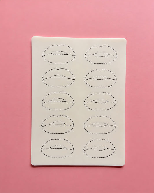 Übungshaut Lippen Doppelseitig bedruckt / PMU Training Beauty Boss Academy